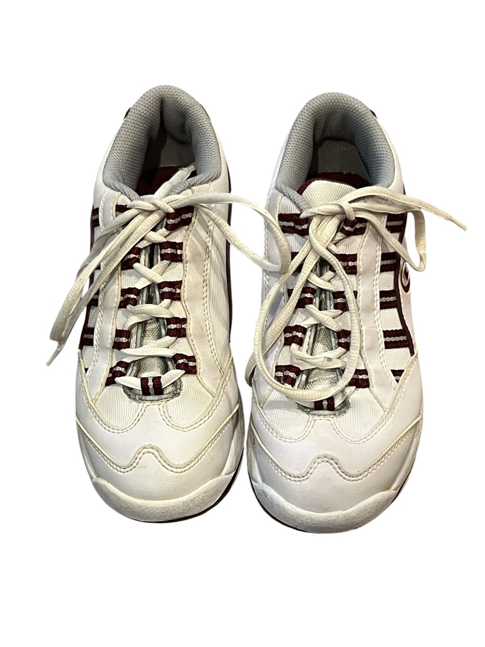Dexter Bowling Shoes White and Maroon Size 6 1/2 Women’s Lace Up